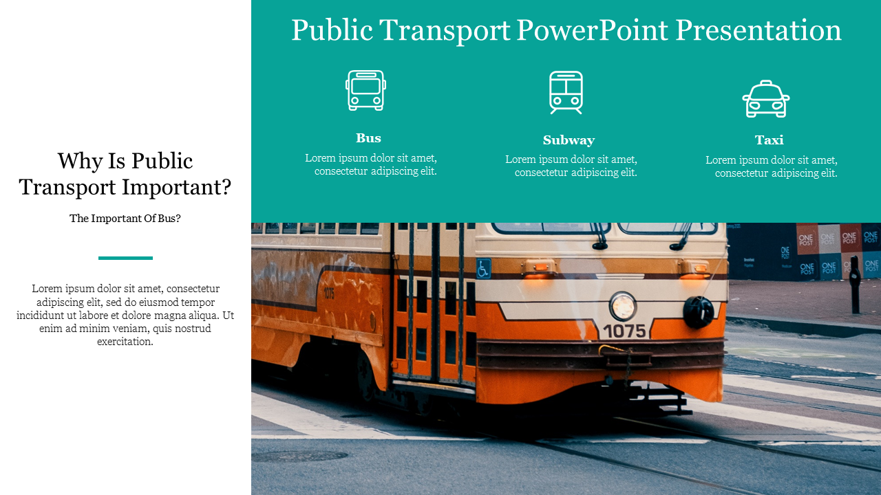 Public Transport PowerPoint Presentation and Google Slides